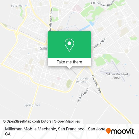 Milleman Mobile Mechanic map