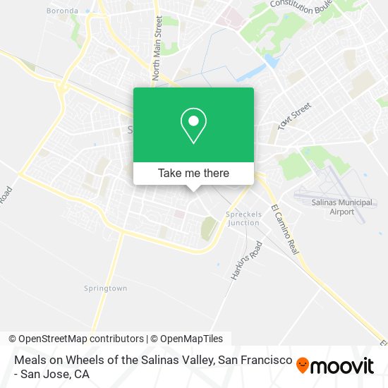 Meals on Wheels of the Salinas Valley map