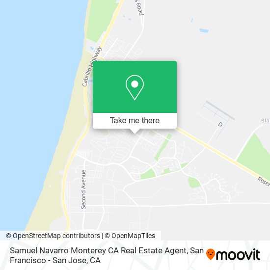 Samuel Navarro Monterey CA Real Estate Agent map