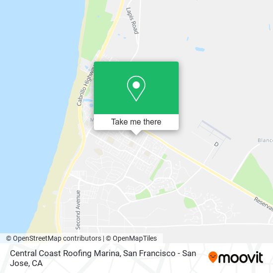 Central Coast Roofing Marina map