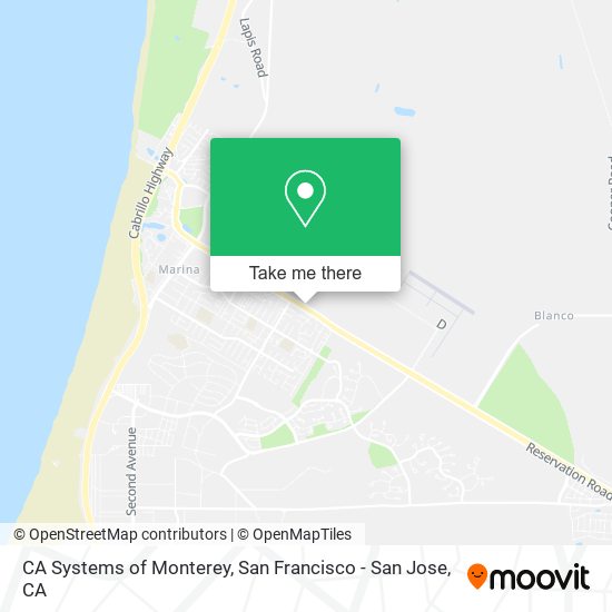 Mapa de CA Systems of Monterey