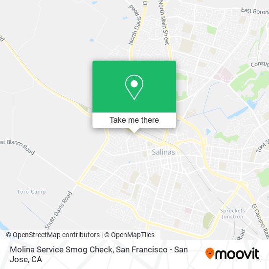 Molina Service Smog Check map