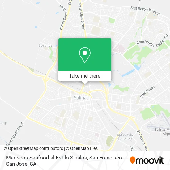 Mapa de Mariscos Seafood al Estilo Sinaloa