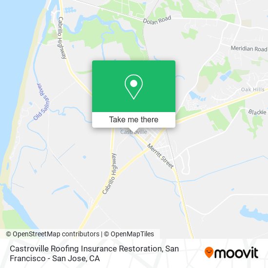 Castroville Roofing Insurance Restoration map