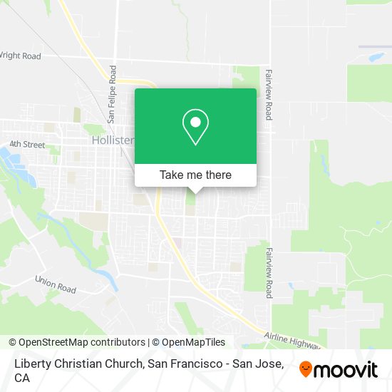 Liberty Christian Church map