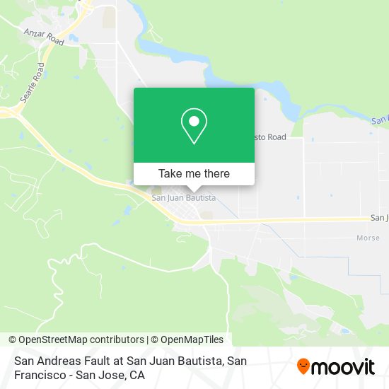 San Andreas Fault at San Juan Bautista map
