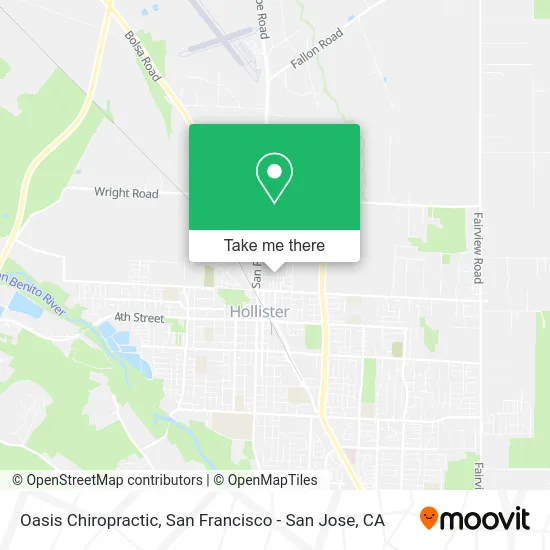 Oasis Chiropractic map