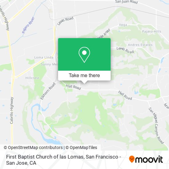 First Baptist Church of las Lomas map