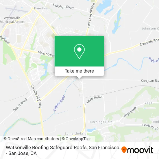 Mapa de Watsonville Roofing Safeguard Roofs