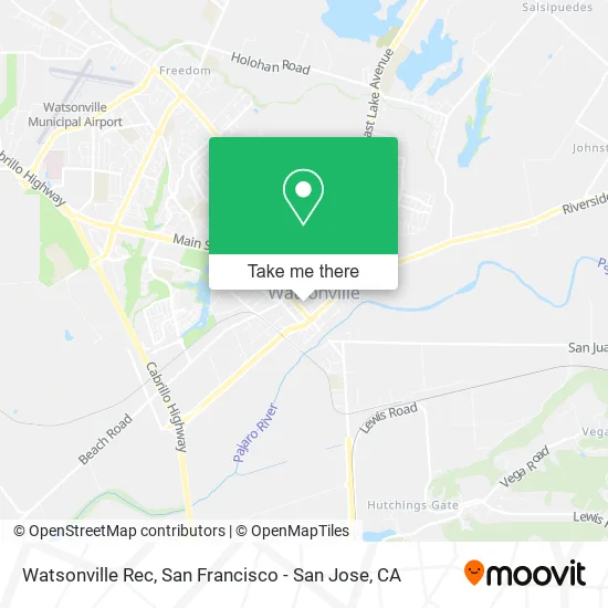 Mapa de Watsonville Rec