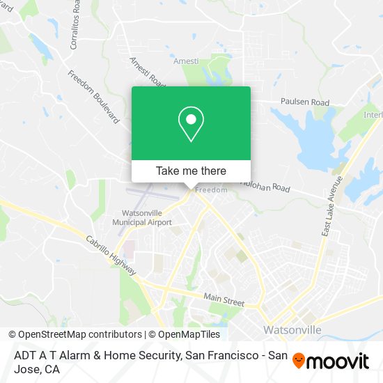 Mapa de ADT A T Alarm & Home Security