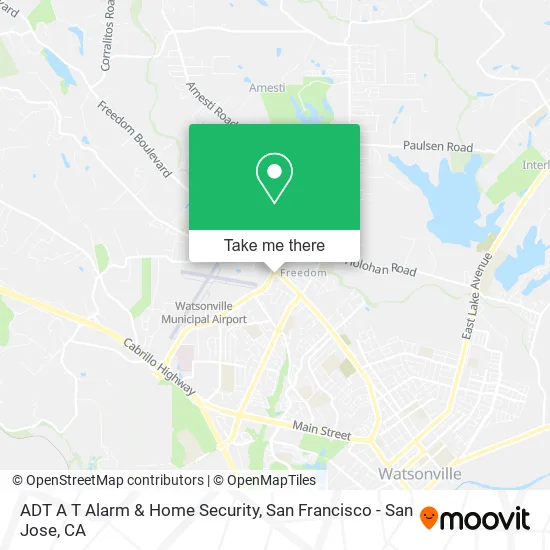 Mapa de ADT A T Alarm & Home Security