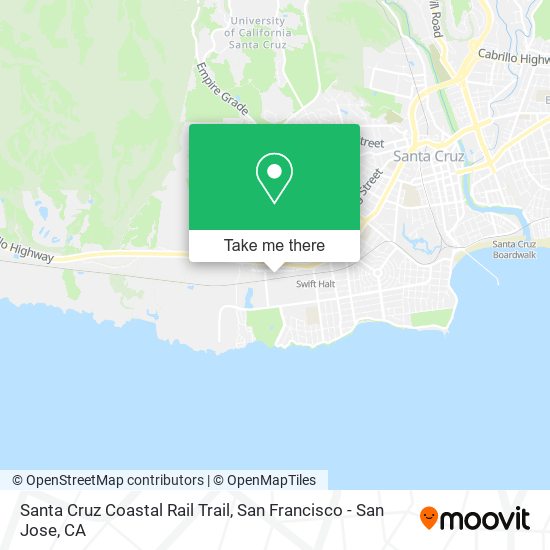 Santa Cruz Coastal Rail Trail map