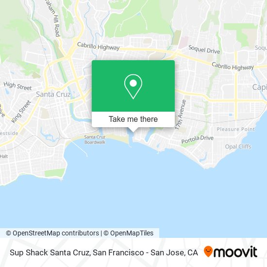 Mapa de Sup Shack Santa Cruz