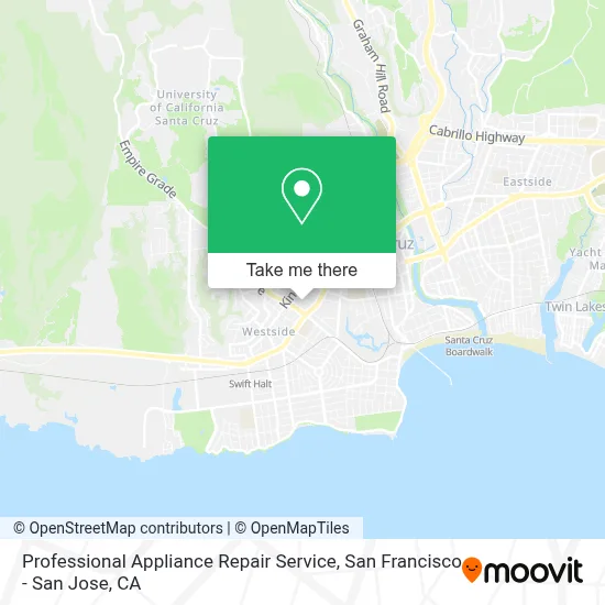 Professional Appliance Repair Service map