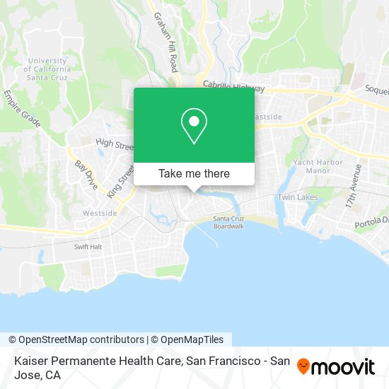 Mapa de Kaiser Permanente Health Care