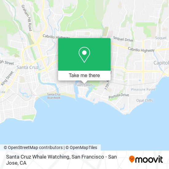 Santa Cruz Whale Watching map