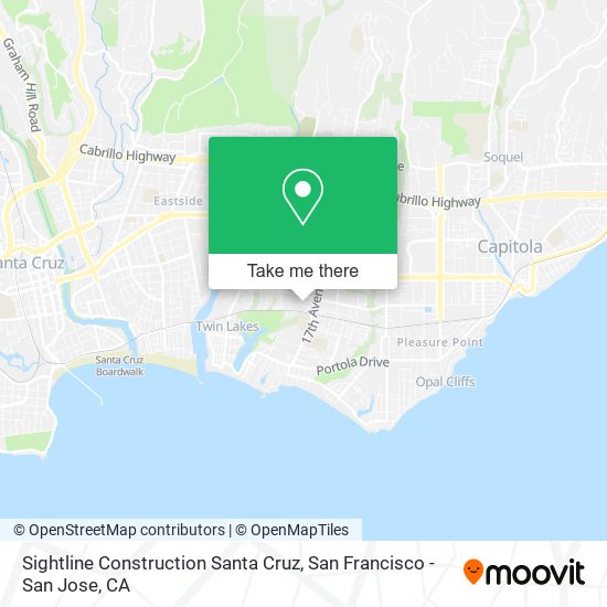 Mapa de Sightline Construction Santa Cruz
