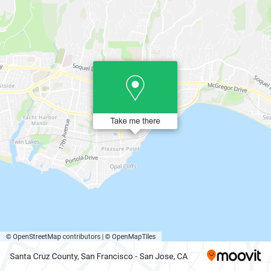 Santa Cruz County map