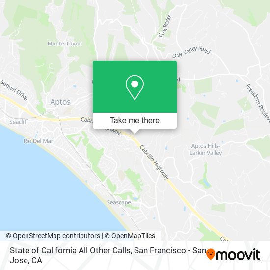 State of California All Other Calls map
