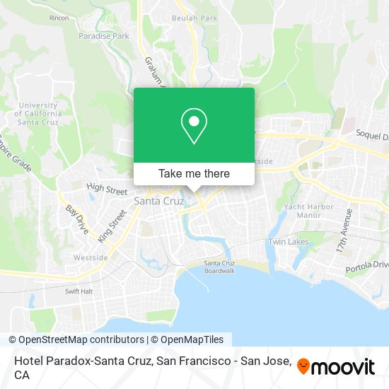 Hotel Paradox-Santa Cruz map