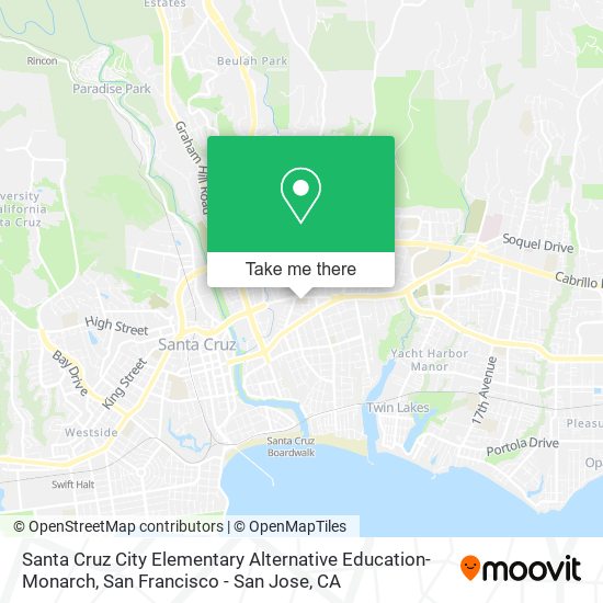 Santa Cruz City Elementary Alternative Education-Monarch map