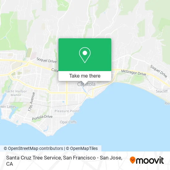 Mapa de Santa Cruz Tree Service