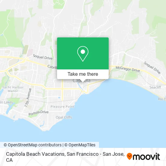 Mapa de Capitola Beach Vacations