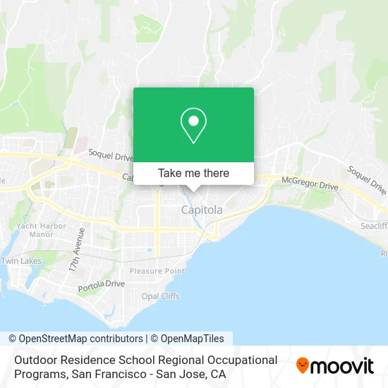 Outdoor Residence School Regional Occupational Programs map