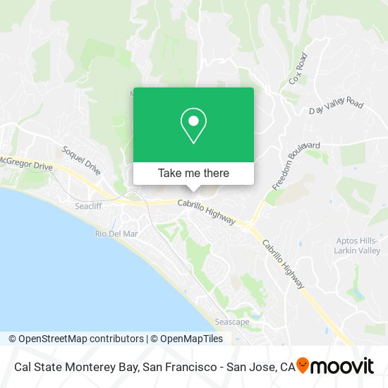 Cal State Monterey Bay map