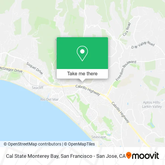 Mapa de Cal State Monterey Bay