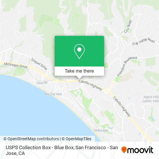 USPS Collection Box - Blue Box map