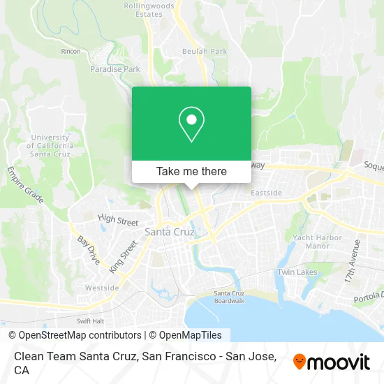 Clean Team Santa Cruz map