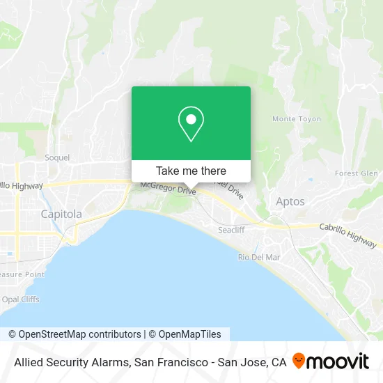 Allied Security Alarms map