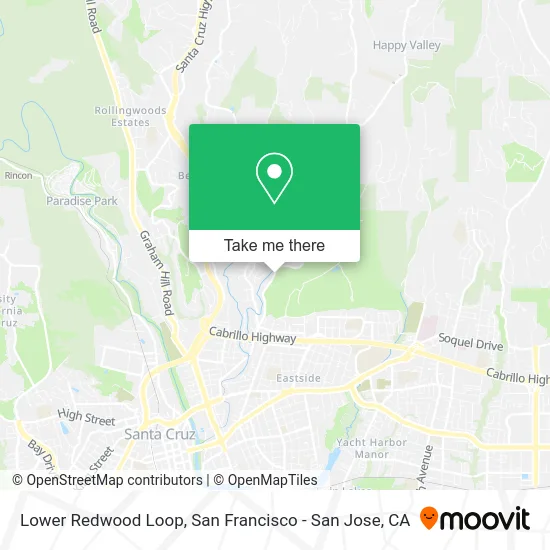 Lower Redwood Loop map