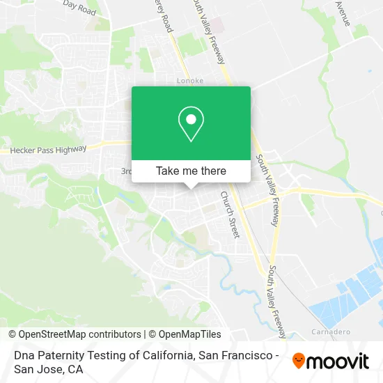 Dna Paternity Testing of California map