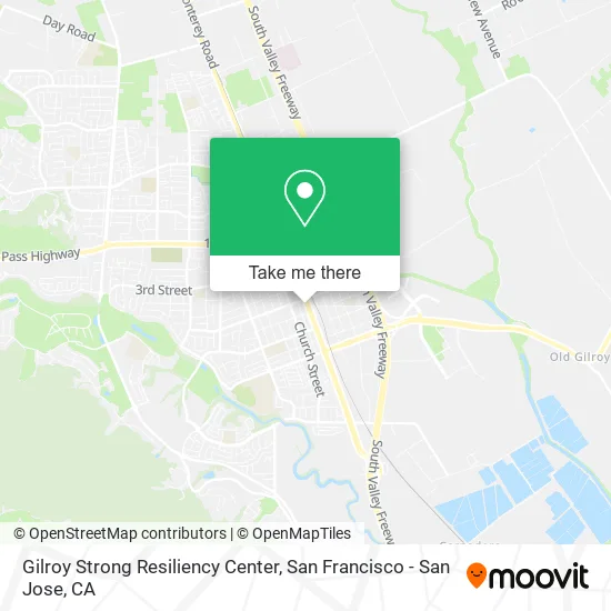 Gilroy Strong Resiliency Center map