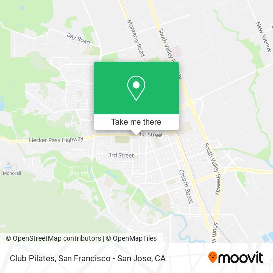 Club Pilates map