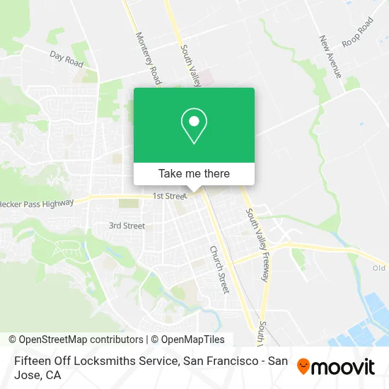 Fifteen Off Locksmiths Service map