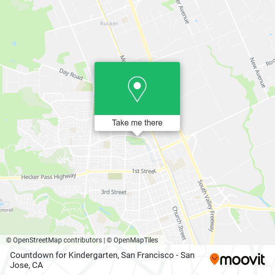Countdown for Kindergarten map