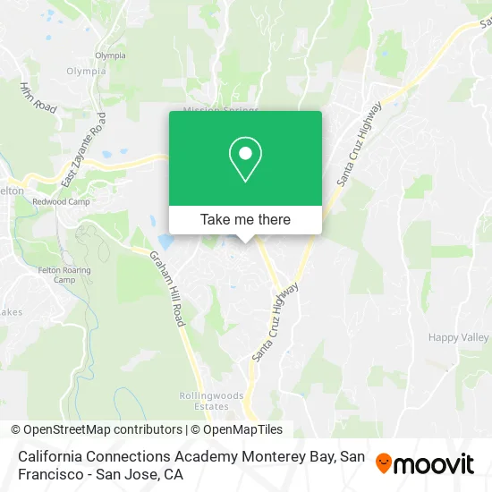 Mapa de California Connections Academy Monterey Bay