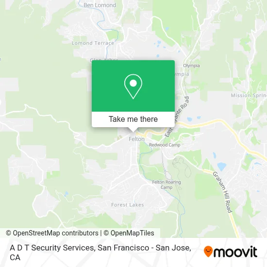 A D T Security Services map