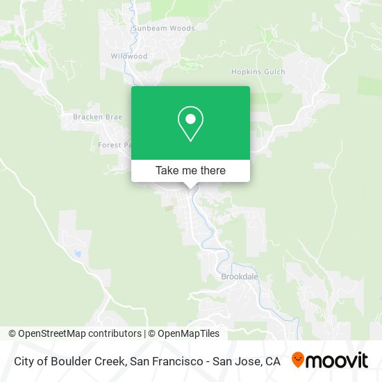 City of Boulder Creek map