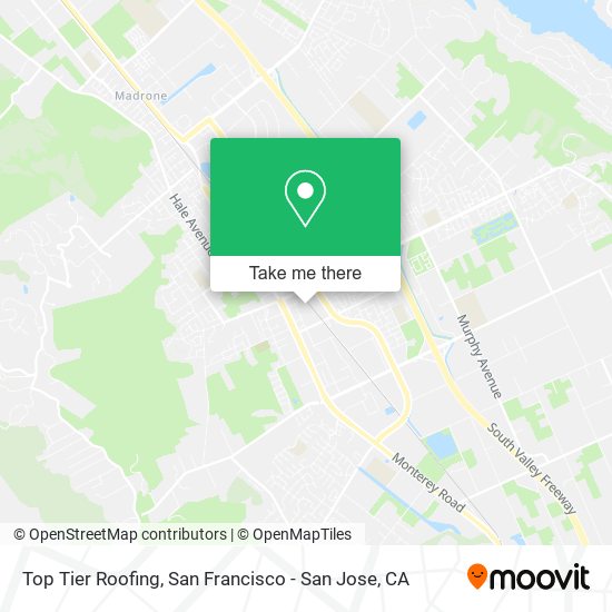 Top Tier Roofing map