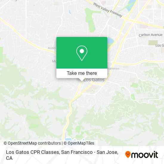 Los Gatos CPR Classes map