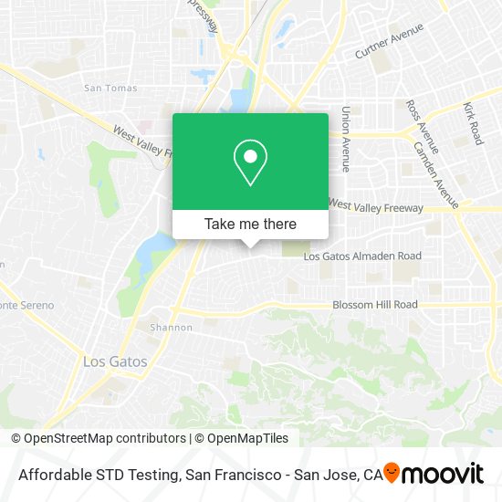 Affordable STD Testing map
