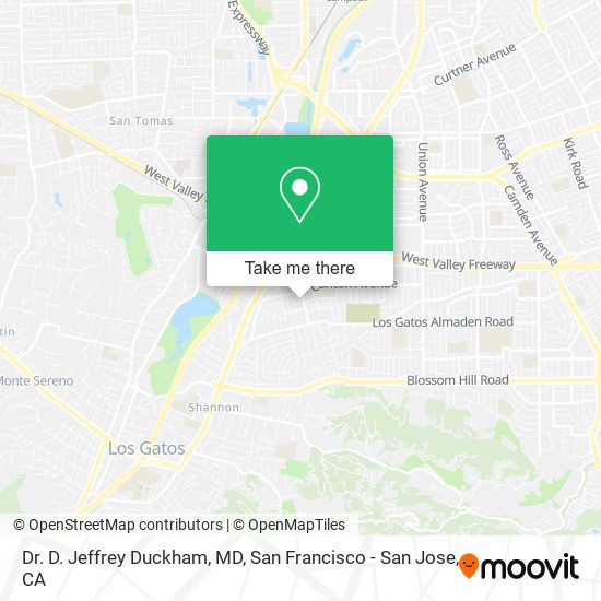 Dr. D. Jeffrey Duckham, MD map