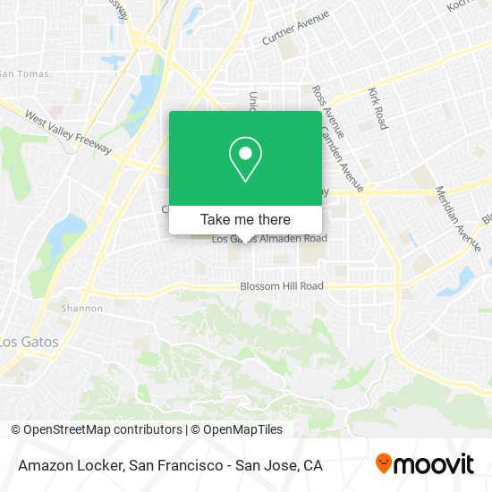 Mapa de Amazon Locker