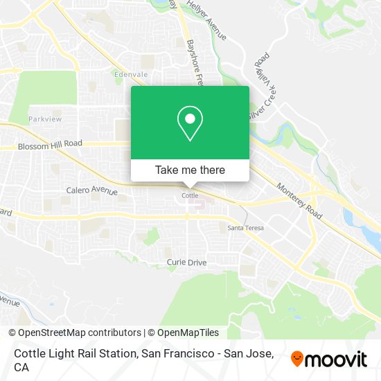 Cottle Light Rail Station map