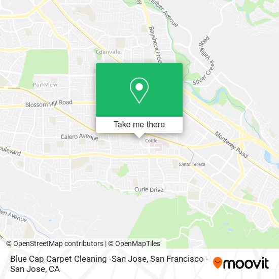 Blue Cap Carpet Cleaning -San Jose map